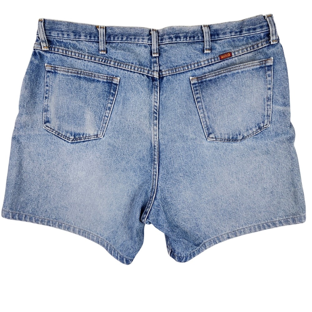 Rustler Denim Jean Shorts Mens 42‎ Relaxed Fit 2 Pair Workwear Grunge Distressed - Picture 3 of 10